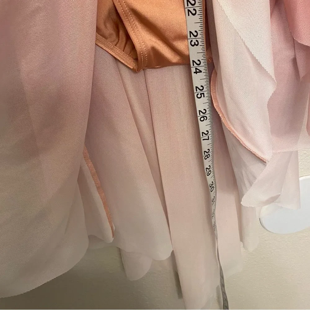 Dance Costume lyrical pink peach maxi dress Just Around Riverbend 14127 LC child